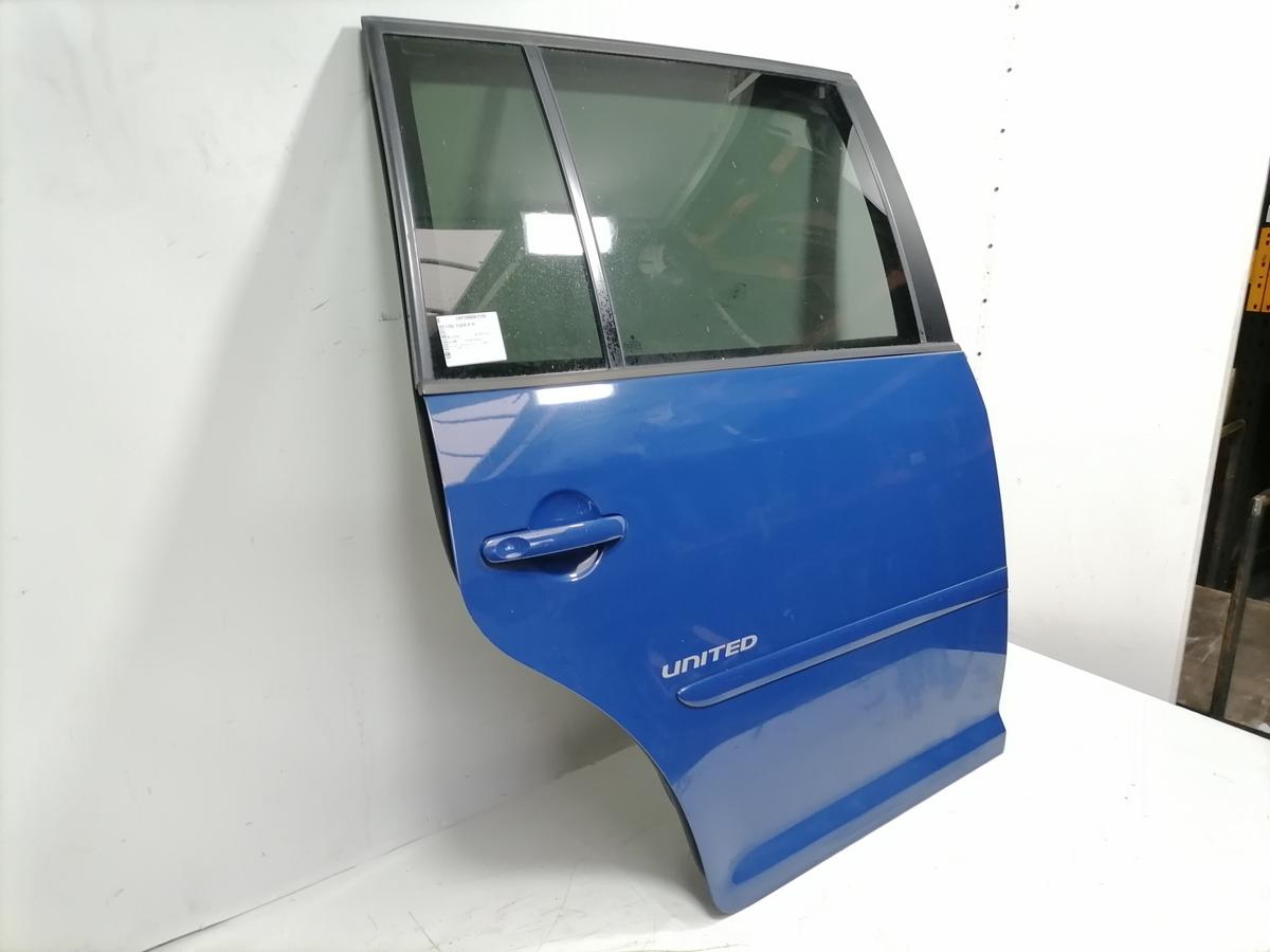 VW Touran 1T original T&uuml;r hinten rechts LL5M Indienblau Rohbau Bj.2008